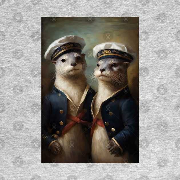 Otter Sailor Couple - LGBTQ+ Pride by YeCurisoityShoppe